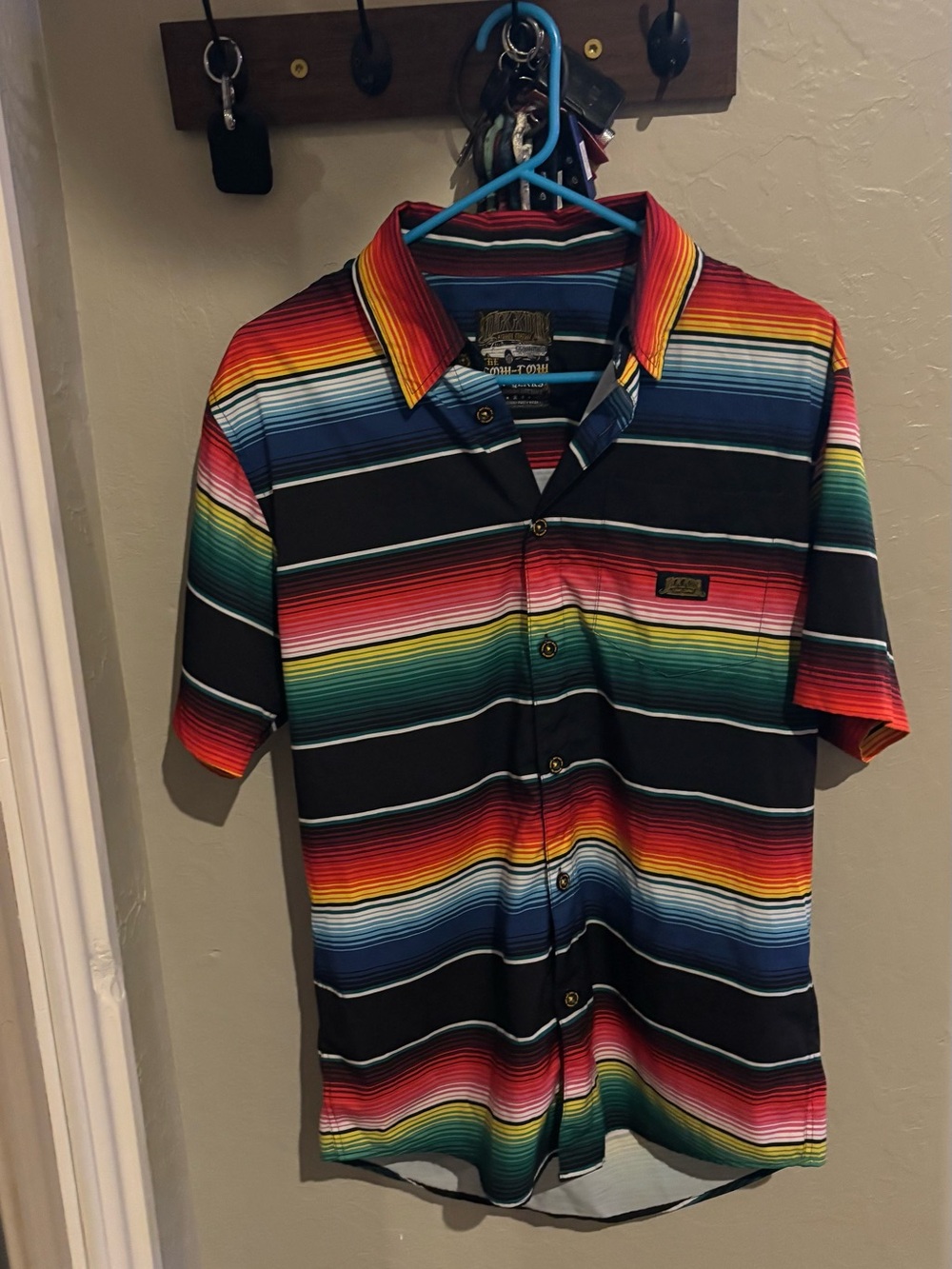 Dixxon The Low Low Serape Party Shirt Men’s Small Multicolor Button Up S